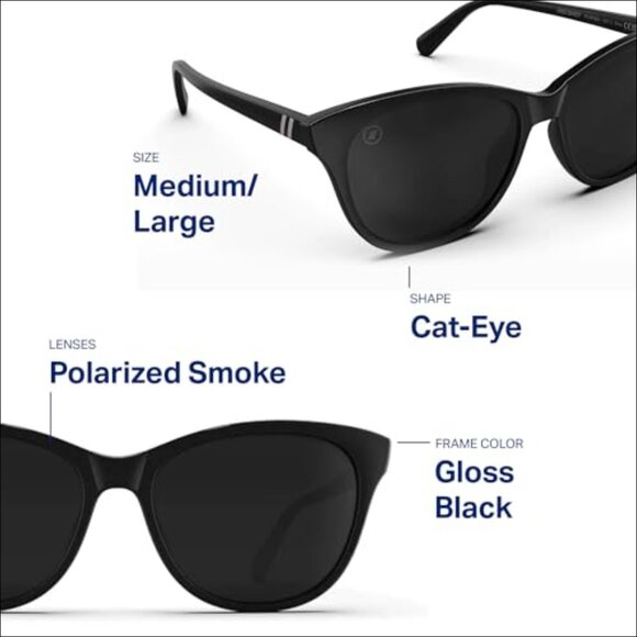 Polarized Cat-Eye Sunglasses with 100% UV Protection, TR90 Frames
